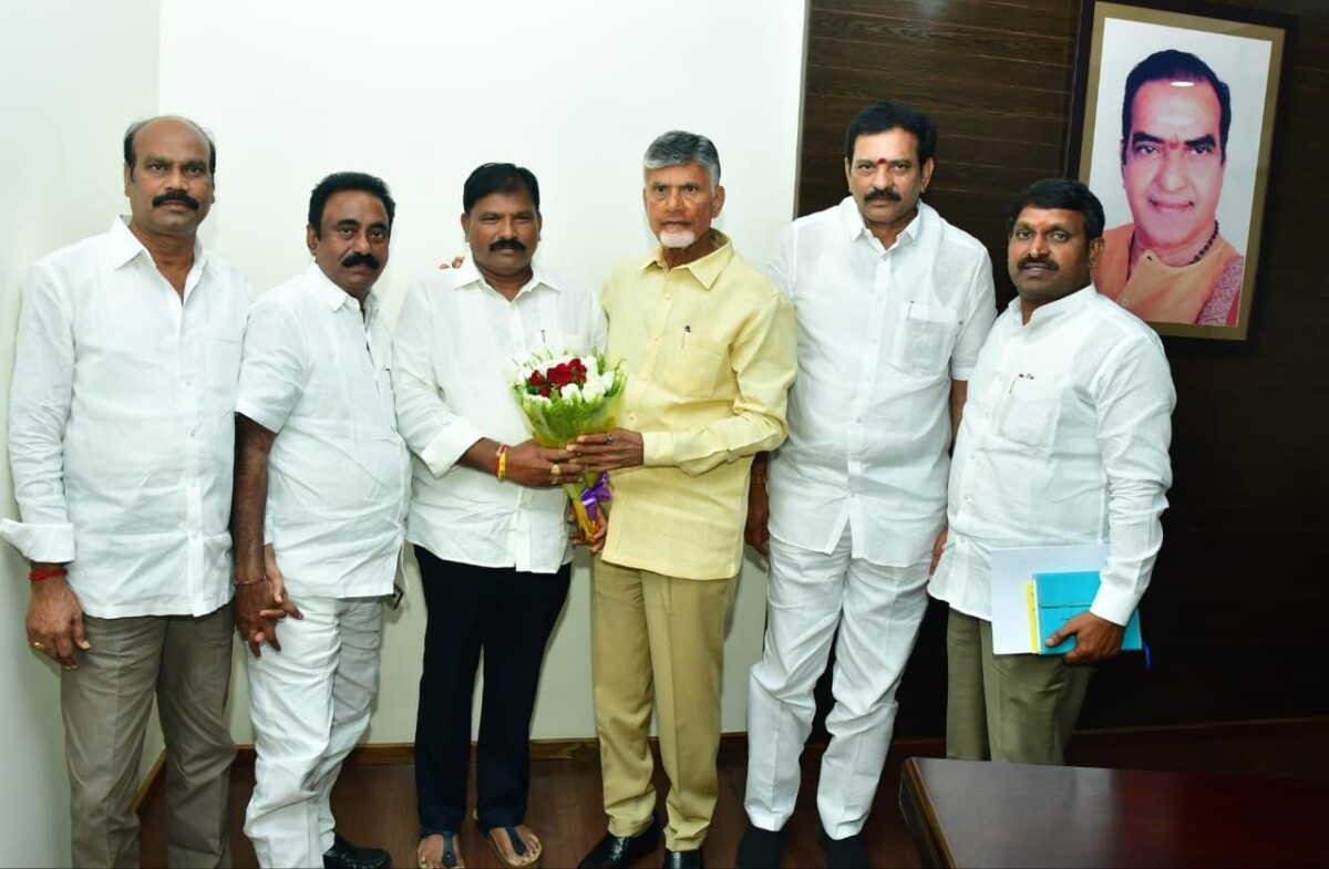 చంద్రబాబు ని కలిసిన బీద రవిచంద్ర,కావ్య క్రిష్ణారెడ్డి, మాలేపాటి